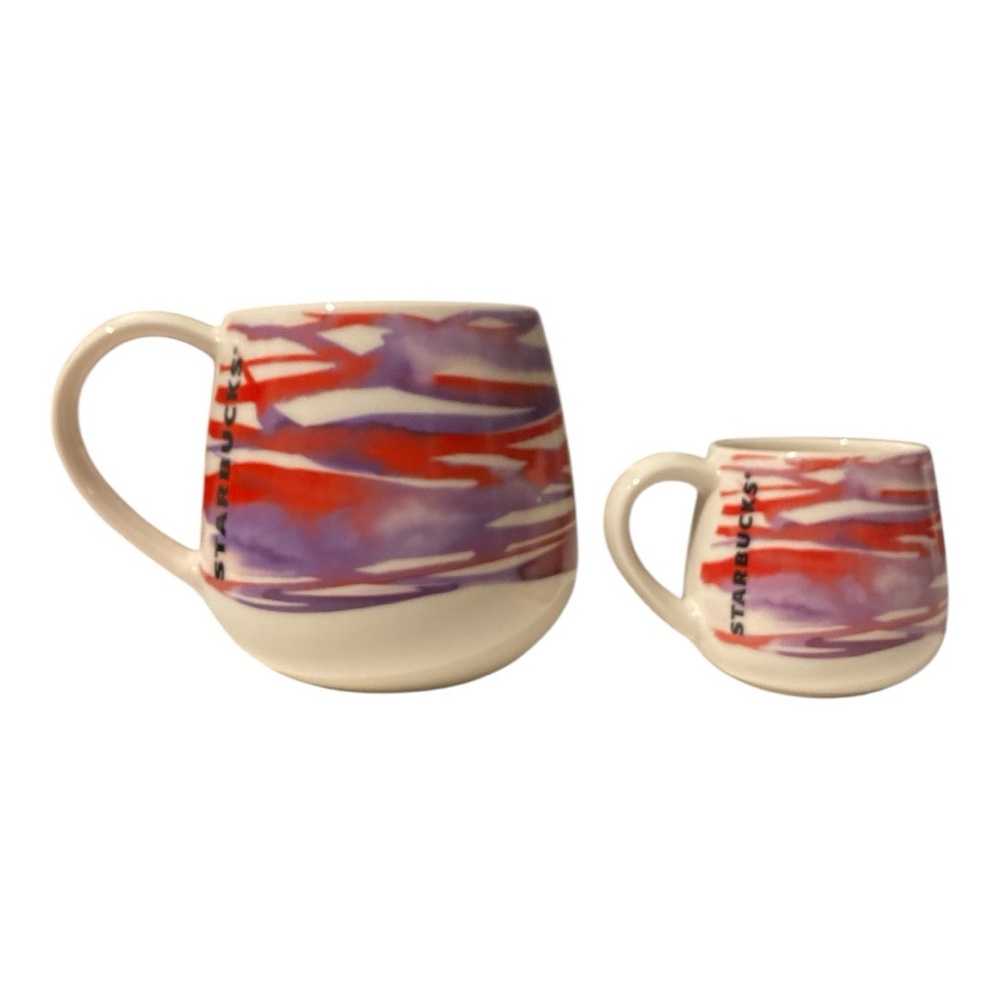 Starbucks 2016 watercolor mug and matching espresso cup